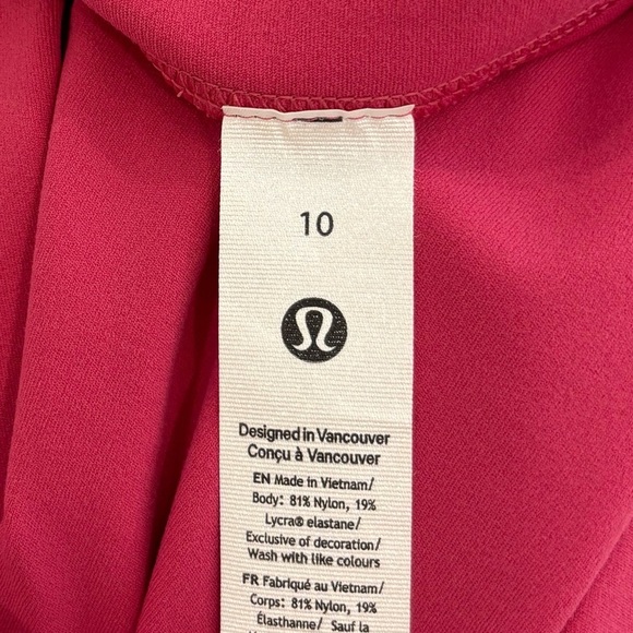 NWT Lululemon Groove Nulu High Rise Flared Pants Size 10 Raspberry Coulis 32.5" - Picture 7 of 7
